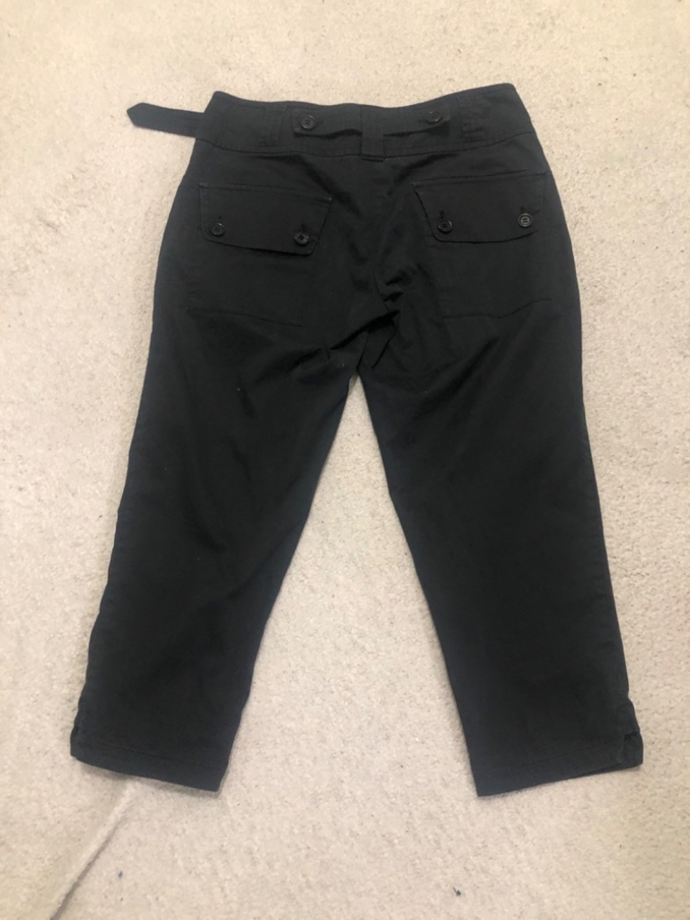 prada pleated black cropped pants with belt size 42 - Picture 6 of 11